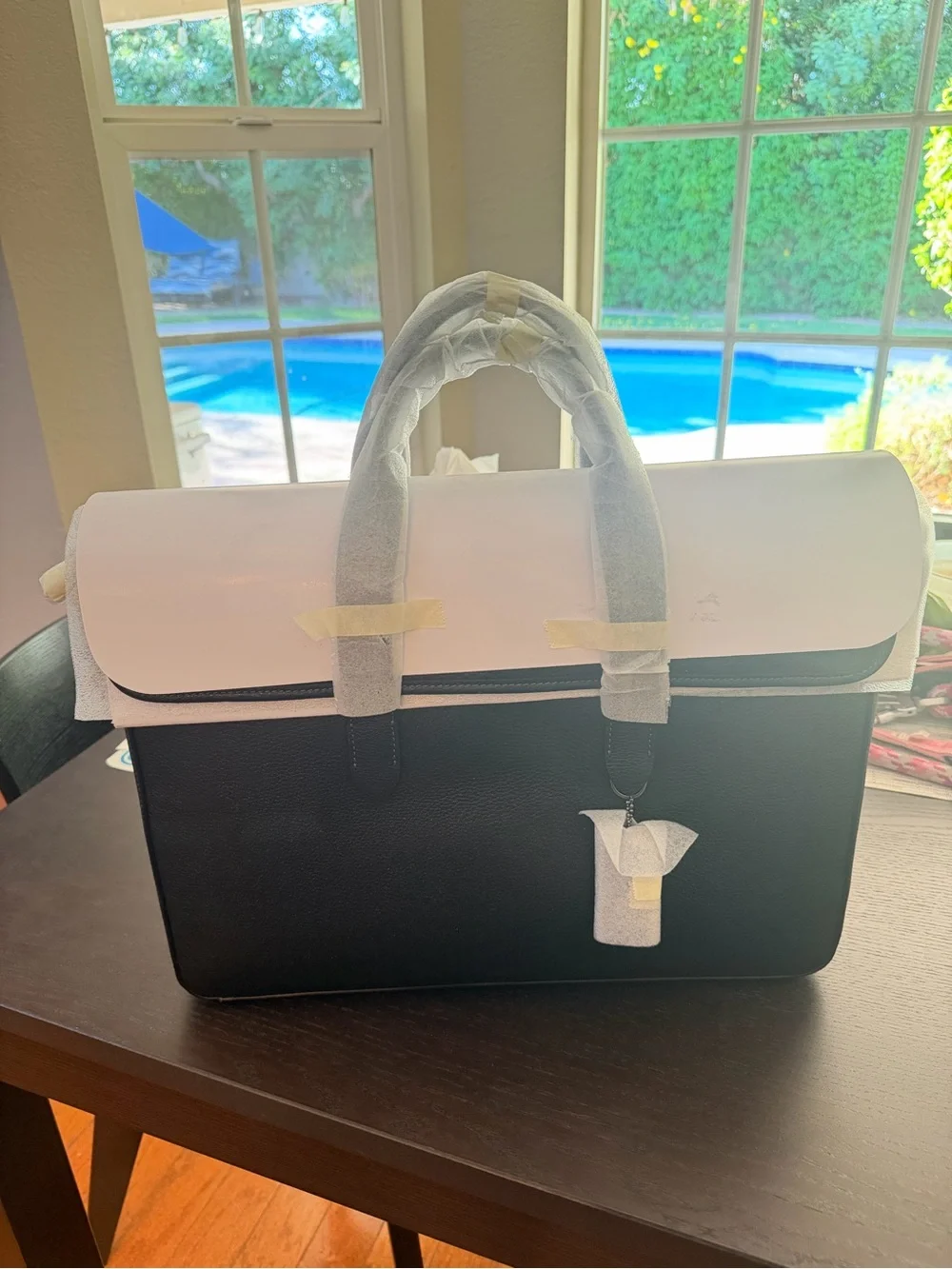 Coach Sullivan Black Leather Briefcase with Top Handles
